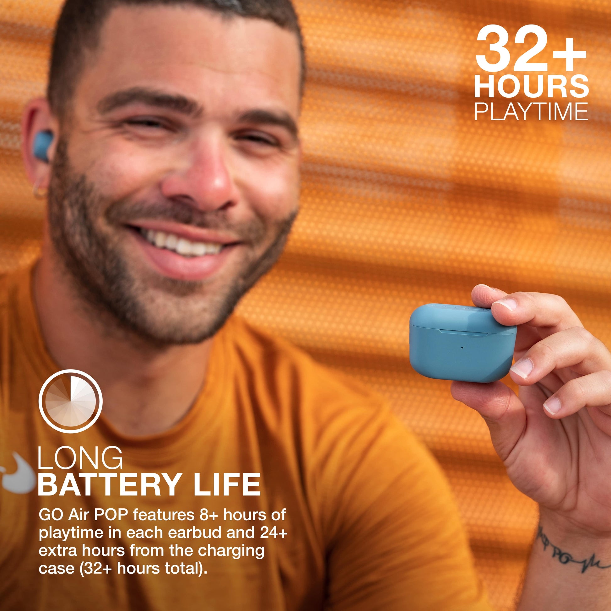 Go Air Pop True Wireless Earbuds W/ Charging Case, Slate