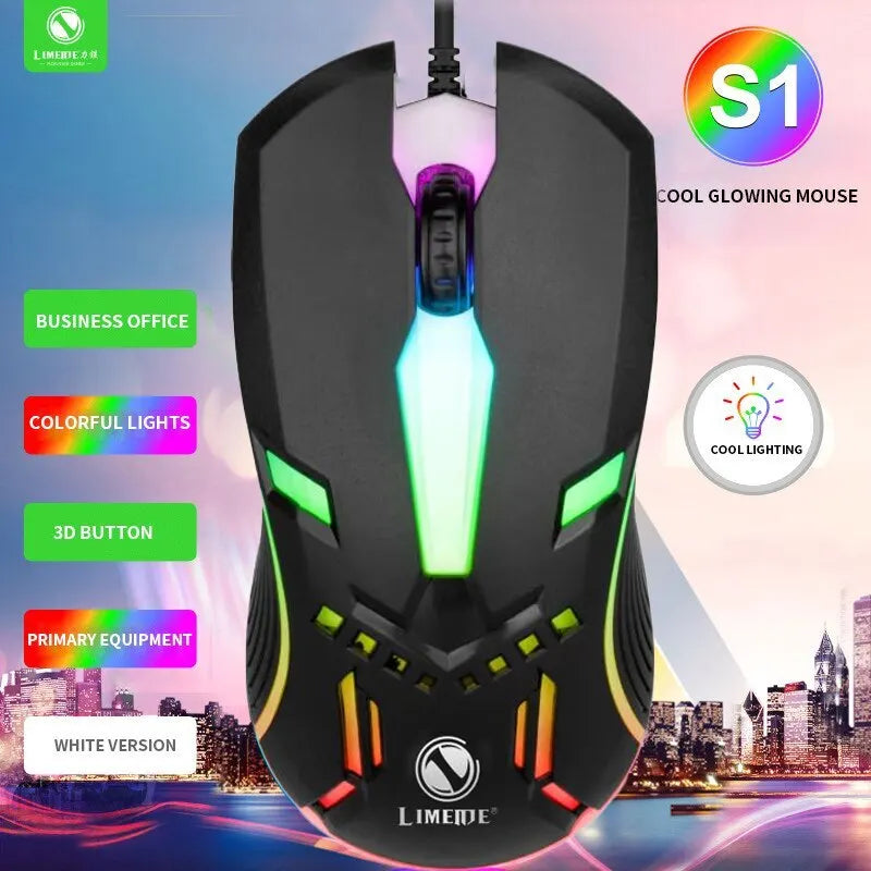 Wired Backlit USB Mouse Competitive Gaming Mouse Notebook Office Luminous Mouse