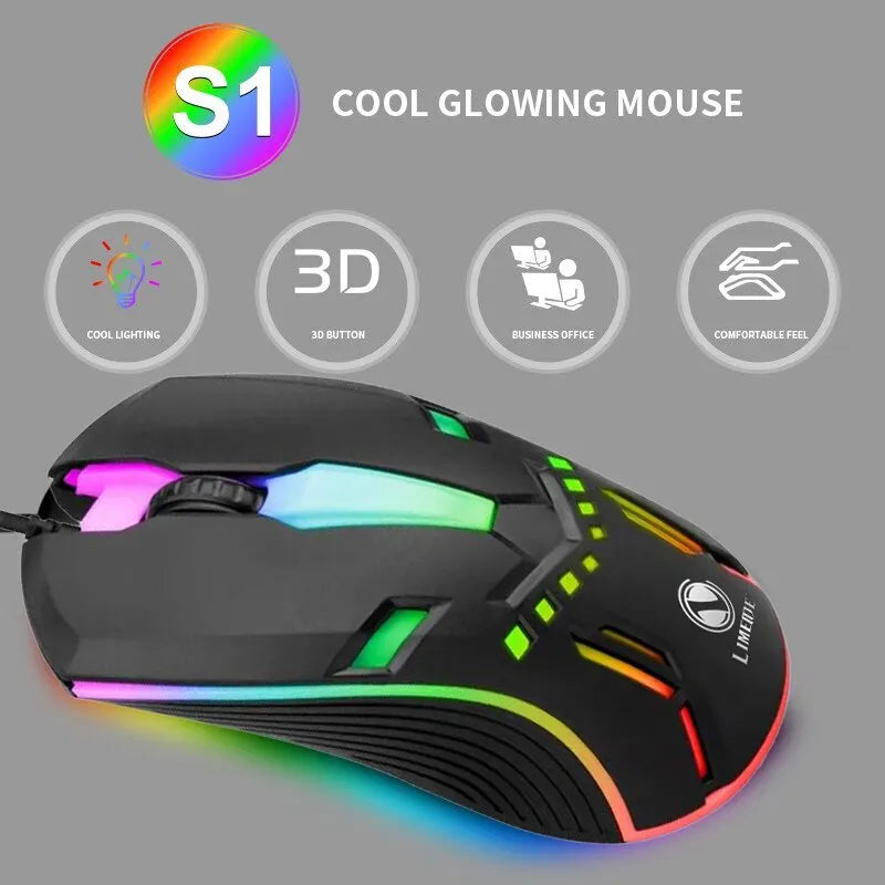 Wired Backlit USB Mouse Competitive Gaming Mouse Notebook Office Luminous Mouse